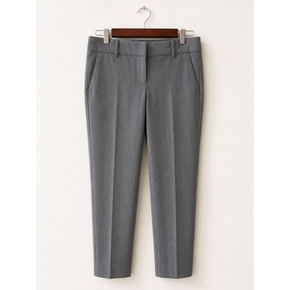 J.Crew 365 Cameron Pants Size 4 Gray Tailored Slim Ankle Career Trousers